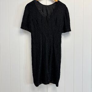 Vintage‎ Stenay Beaded Glam Silk Formal Midi Dress Women Size 16 Old Money Event